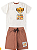 Conjunto Infantil Masculino - Rei Leão - Simba - Off/Mostarda - Imagem 2