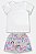 Pijama Blusa e Short Feminino Infantil MC (Branco) - Up Baby - Ref 45675 - Imagem 4