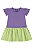 Vestido Infantil Manga Curta Em Meia Malha Duas Cores - Ref 17990 - Bee Loop - Imagem 1