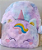 Mochila Bolsa Infantil De Pelúcia Fofa De Unicórnio - Para Meninas - Bolsinha Pelucia - Imagem 5
