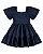 Vestido Infantil Decote com Quadrado em Malha Trabalhada Malwee -Azul REF107888 - Imagem 1