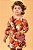Vestido Infantil Moletinho Manga Longa Floral Com Bolsa - Elian Laranja - Ref 232107 - Imagem 1