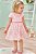 Vestido Feminino Infantil em Super Cetim Rosa com Urso - Ref  75172 - Infanti - Imagem 1