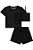 Conjunto de Blusa Boxy em Tela Top em Cotton e Short em Molevisco - Ref 82714 - Lilimoon - Imagem 1