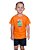 Conjunto Masculino Camiseta Dinossauro Laranja e Bermuda Moletinho Preta - Imagem 1