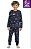 Pijama Infantil Masculino Camiseta Manga Longa e Calça Com Punho Azul - Brilha no Escuro - Elian - Ref 12116 - Imagem 1