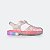 Sandália de Led Infantil Pampili Full Plastic Valen Transparente com Glitter e Pink REF703001 - Imagem 3