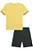 Conjunto de Camiseta em Piquet com Elastano e Bermuda em Malha Bicolor Amarelo - Ref 77345 - LucBoo - Imagem 4