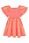 Vestido Infantil Midi em Meia Malha com Recortes Laterais Kukie -Laranja RE61426 - Imagem 2