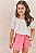 Short Saia em Sarja Onix com Elastano Rosa - Ref 74313 - Infanti - Imagem 3