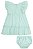 Vestido Infantil e Tapa Fralda em Tecido Enrugado Infanti -Verde Agua REF60530 - Imagem 2
