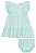 Vestido Infantil e Tapa Fralda em Tecido Enrugado Infanti -Verde Agua REF60530 - Imagem 1