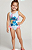 Maiô Infantil Feminino - Stitch Disney - Listrado - Branco e Azul - Imagem 1