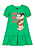 Vestido Infantil Turma da Mônica Cheia de Charme - Verde - Imagem 1