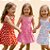 Vestidos Infantis - Menina Estampado - Alça de Amarrar - Verão - Imagem 1
