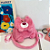 Bolsa e Mochila Infantil Peluciada - Urso Rosa - Imagem 1