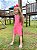 Vestido Infantil Regata Coqueiros em Ribana Malwee -Rosa Neon REF100509 - Imagem 2