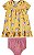 Vestido Infantil Manga Curta em Cotton Malwee - Amarelo Cachorrinhos REF101877 - Imagem 1