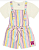 Conjunto Infantil Feminino Blusa Off E Jardineira Listrada Colorida - Abrange - Ref 11968 - Imagem 1