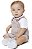 Conjunto Masculino Infantil Camiseta+Jardineira em Linho Malwee -Branco/Bege REF101964 - Imagem 2