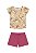 Conjunto Menina Infantil Em Malha Blusa Estampada e Short Moletinho - Elian - REF 231968 - Imagem 2