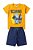Conjunto Masculino Infantil Surfing - Look Havaiano - Mostarda/azul - Imagem 1
