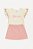 Conjunto Feminino Infantil Blusa Bege com detalhe Flor na Manga e Short Saia Rosa - Elian - Ref 232173 - Imagem 1