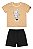 Conjunto Masculino Infantil Camiseta Mc Pato Bege e Short Moletinho Preto - Elian - Ref 201294 - Imagem 1