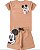 Conjunto Masculino Infantil Camiseta Bege Mickey e Bermuda Moletinho - Mickey Disney - Imagem 1