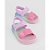 Sandalia Papete Infantil Bebe Menina Com Glitter Zaxy - Ref 18501 - Verde+Rosa - Imagem 1