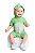 Macacão Manga curta Masculino Infantil Verde Estampa Dino - Ref 34154 - Quimby - Imagem 2