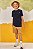 Conjunto de Camiseta em Meia Malha e Bermuda em Cotton Jeans com Elastano - Ref 77665 LucBoo - Imagem 1