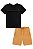 Conjunto de Camiseta em Meia Malha e Bermuda em Cotton Jeans com Elastano - Ref 77665 LucBoo - Imagem 4