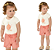 Conjunto Curto Bebê Menina Frutinhas - Off Salmão - Elian - Ref 211596 - Imagem 1