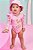 Maiô com Chapéu em Malha Feminino Infantil Uv Dry com Proteção Uv 50+ Ref - 74359 - Infanti - Imagem 1
