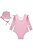 Maiô com Chapéu em Malha Feminino Infantil Uv Dry com Proteção Uv 50+ Ref - 74359 - Infanti - Imagem 3