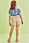 Conjunto De Blusa Cropped em Chambray e Shorts em Sarja com Elastano - Ref 77770 - Vic&Vicky - Imagem 3