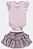 Conjunto Feminino Infantil Body Em Suedine e Saia Em Tule Rosa - Ref 45539 - Up Baby - Imagem 1