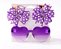 Acessório KIt 2 Laços de Cabelo e 1 Òculos de Sol Feminino Infantil - Imagem 3