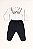 Conjunto Bebe Menino Com Body Gola Bordada e Mijão Com Pezinho - Bilu Teteia - Imagem 2