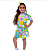 Conjunto Feminino Infantil - Estampado Branco/Verde - Mania de Marias - Marca Própria - Imagem 1