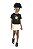 Conjunto Feminino Croped Preto Emoj e Short Saia Off - Elian - Ref 251815 - Imagem 1