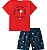 Conjunto Masculino Infantil de Camiseta em Meia Malha e Bermuda em Nylon Ergonomic com Elastano - Ref 74533 - Johnny Fox - Imagem 2