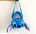 Lilo & Stitch Bolsa de Pelúcia Disney - Infantil com alça regulável - Azul - Imagem 4