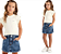 Short Saia Infantil Menina Jeans - Colorittá - Azul Jeans - Ref 75308 - Imagem 1
