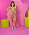 Conjunto de Top Cropped Sami Estampa Colorida Tropical - Imagem 2