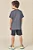 Conjunto de Camiseta em Malha Dry Speed Fit e Bermuda em Malha UV Dry Chumbo - Ref 77930 - LucBoo - Imagem 2