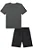 Conjunto de Camiseta em Malha Dry Speed Fit e Bermuda em Malha UV Dry Chumbo - Ref 77930 - LucBoo - Imagem 4