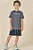 Conjunto de Camiseta em Malha Dry Speed Fit e Bermuda em Malha UV Dry Chumbo - Ref 77930 - LucBoo - Imagem 1