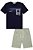 Conjunto de Camiseta em Meia Malha e Bermuda em Mesclado Bicolor com Elastano 73878 LucBoo - Imagem 4